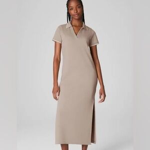 NWT SPANX Air Essentials Pique Polo Midi Dress